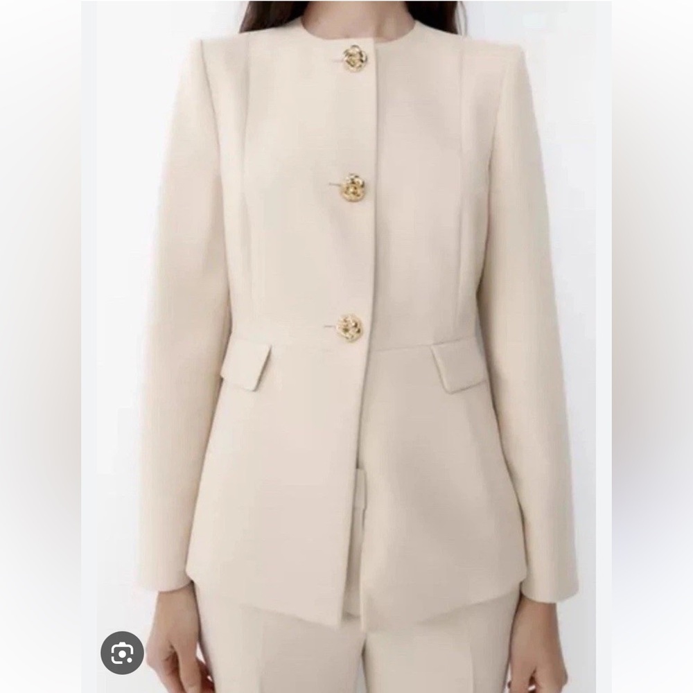 Zara Elegant Beige Women's Blazer